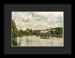 Load image into Gallery viewer, Marlow Weir as seen from Marlow Suspension Bridge  - Framed Print
