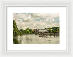 Load image into Gallery viewer, Marlow Weir as seen from Marlow Suspension Bridge  - Framed Print
