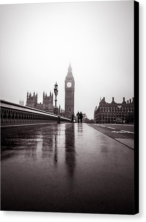 Misty Big Ben - Canvas Print