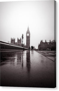 Misty Big Ben - Canvas Print