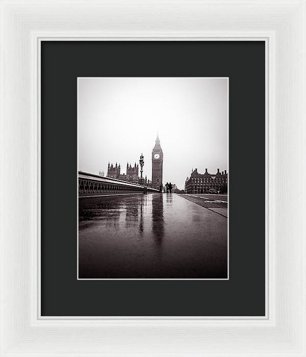 Misty Big Ben - Framed Print