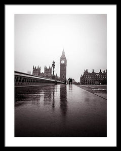 Misty Big Ben - Framed Print