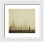 Load image into Gallery viewer, Misty London skyline - Framed Print
