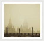 Load image into Gallery viewer, Misty London skyline - Framed Print
