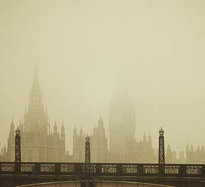 Misty London skyline - Art Print