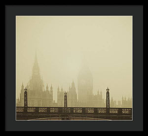 Misty London skyline - Framed Print