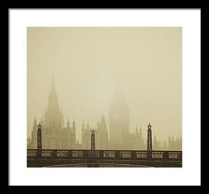 Misty London skyline - Framed Print