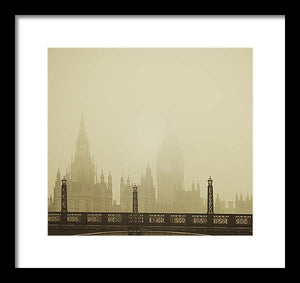 Misty London skyline - Framed Print