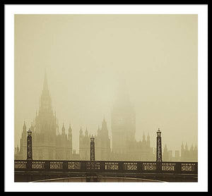 Misty London skyline - Framed Print