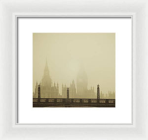 Misty London skyline - Framed Print