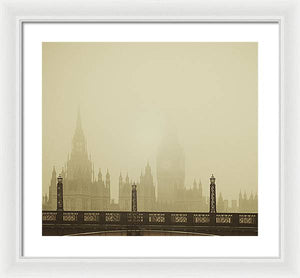 Misty London skyline - Framed Print