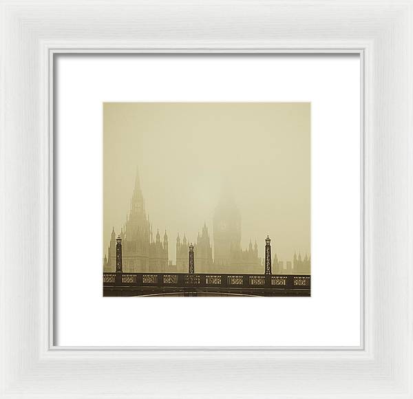 Misty London skyline - Framed Print