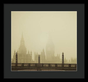 Misty London skyline - Framed Print