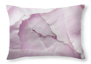 Pink petals close up - Throw Pillow