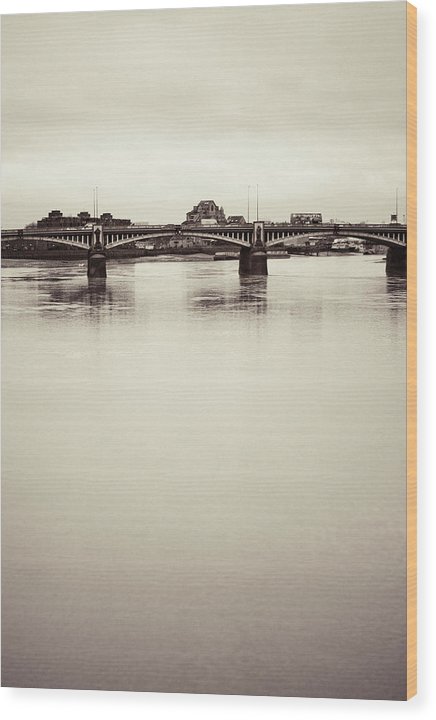 Portrait of a London Bridge - Wood Print