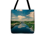 Load image into Gallery viewer, Queen Jubilee Park behind the Olympic Stadium in London - Tote Bag
