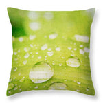 Load image into Gallery viewer, Raindrops on Leaf - Throw Pillow
