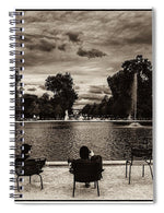 Load image into Gallery viewer, Relaxing in Jardin des Tuileries - Spiral Notebook
