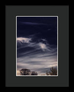 Load image into Gallery viewer, Sky Wisps planes and trees - Framed Print
