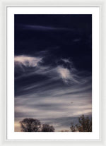 Load image into Gallery viewer, Sky Wisps planes and trees - Framed Print
