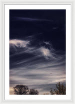 Load image into Gallery viewer, Sky Wisps planes and trees - Framed Print
