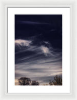 Load image into Gallery viewer, Sky Wisps planes and trees - Framed Print
