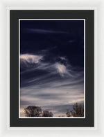 Load image into Gallery viewer, Sky Wisps planes and trees - Framed Print

