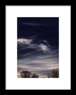 Load image into Gallery viewer, Sky Wisps planes and trees - Framed Print

