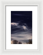 Load image into Gallery viewer, Sky Wisps planes and trees - Framed Print
