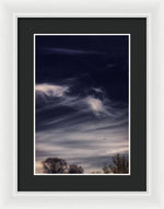 Load image into Gallery viewer, Sky Wisps planes and trees - Framed Print
