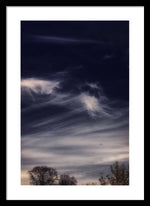 Load image into Gallery viewer, Sky Wisps planes and trees - Framed Print
