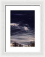 Load image into Gallery viewer, Sky Wisps planes and trees - Framed Print
