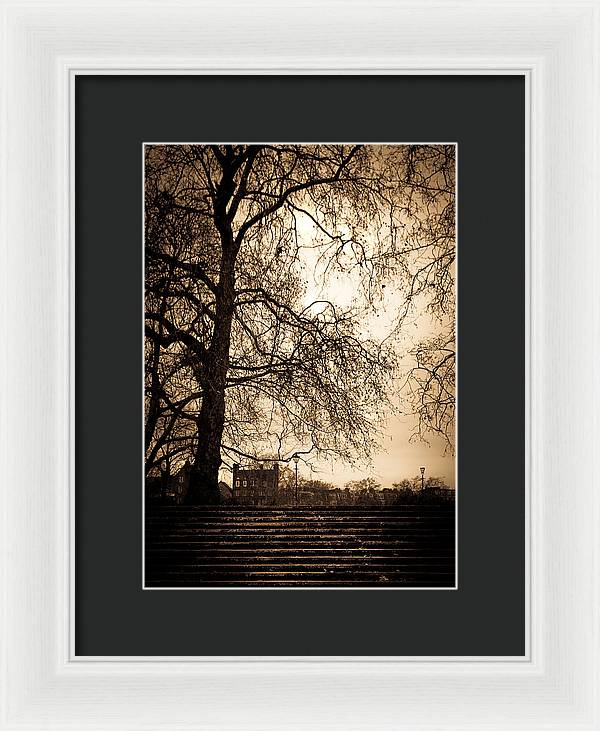 Step up to the little house - Framed Print