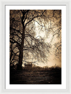 Step up to the little house - Framed Print