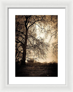 Step up to the little house - Framed Print