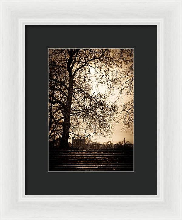 Step up to the little house - Framed Print