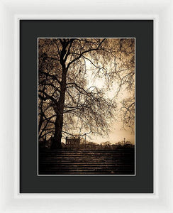 Step up to the little house - Framed Print