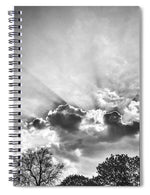 Load image into Gallery viewer, Sun Rays BW - Spiral Notebook
