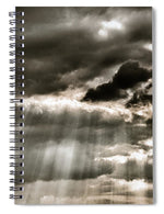 Load image into Gallery viewer, Sun Rays through the Clouds - Spiral Notebook
