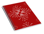 Load image into Gallery viewer, Tendrils on Red - Spiral Notebook
