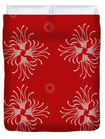 Load image into Gallery viewer, Tendrils on Red - Duvet Cover
