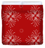 Load image into Gallery viewer, Tendrils on Red - Duvet Cover
