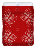 Load image into Gallery viewer, Tendrils on Red - Duvet Cover
