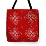 Load image into Gallery viewer, Tendrils on Red - Tote Bag
