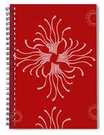 Load image into Gallery viewer, Tendrils on Red - Spiral Notebook
