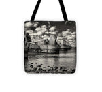Load image into Gallery viewer, Thames Barrier at Low Tide - Tote Bag
