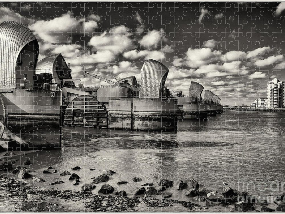 Thames Barrier at Low Tide - Puzzle