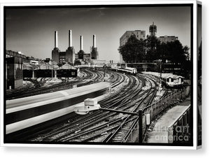 The Train and Battersea Power Station - Canvas Print