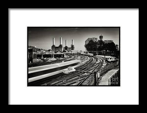 The Train and Battersea Power Station - Framed Print