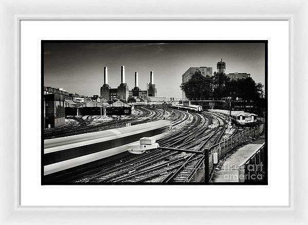 The Train and Battersea Power Station - Framed Print